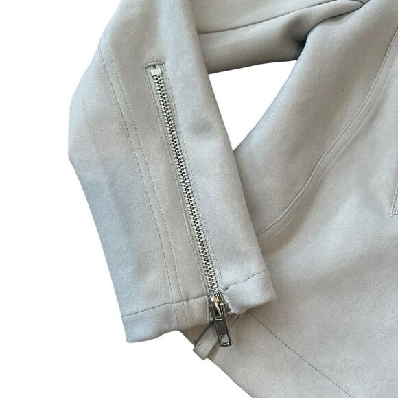 Lulu’s Better Believe It Vegan Suede Moto Jacket Size Small - Picture 4 of 11